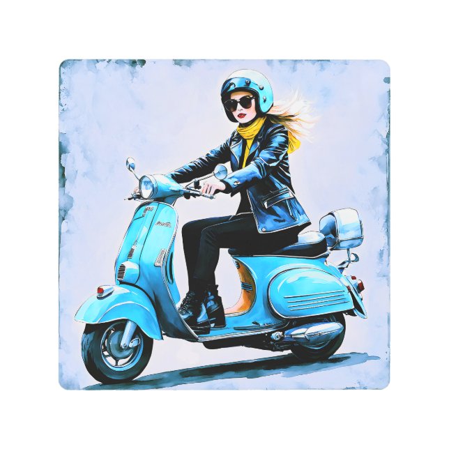 Impresión En Metal "Fiamma" "Corsa Elegante" - Viaje elegante (Anverso)