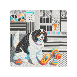 Impresión En Metal Fiery Fusion Abstract Wall Art