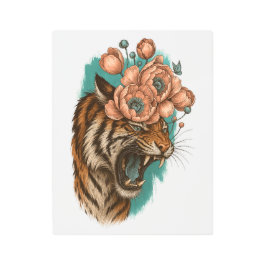 Impresión En Metal Fiery Tiger Bloom