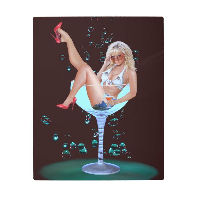 IMPRESIÓN EN METAL FIESTA CHAMPAGNE CHICA (Anverso)