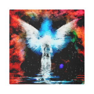 Impresión En Metal Figura abstracta y alas