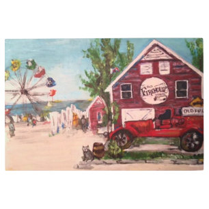 Impresión En Metal "Firehouse" Ginebra en el lago, Oio