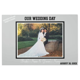 Impresión En Metal Firma de invitado de novia y novio