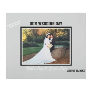 Impresión En Metal Firma de invitado de novia y novio