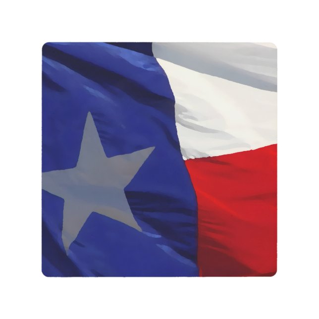 Impresión En Metal Flag of Texas Pop Art Metal Print (Anverso)