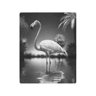 Impresión En Metal Flamingo en un estanque