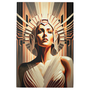 Impresión En Metal Flapper, serie Art Déco, Vol. 4