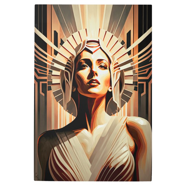 Impresión En Metal Flapper, serie Art Déco, Vol. 4 (Anverso)