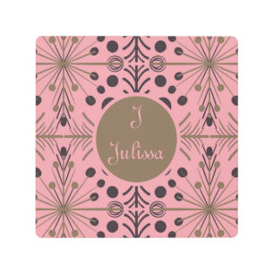 Impresión En Metal Flecha geométrica rosa Boho Personalizada