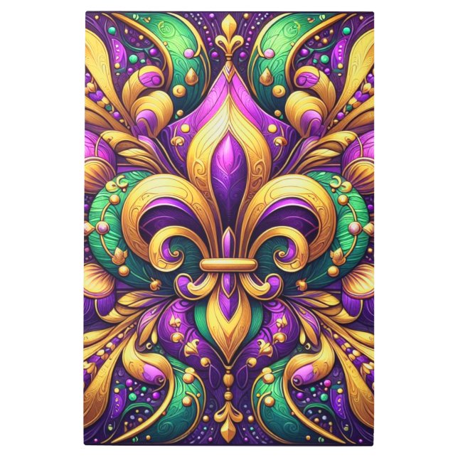 Impresión En Metal fleur de lis mardi gras (Anverso)