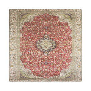 Impresión En Metal Flor floral roja estampado turco persa elegante