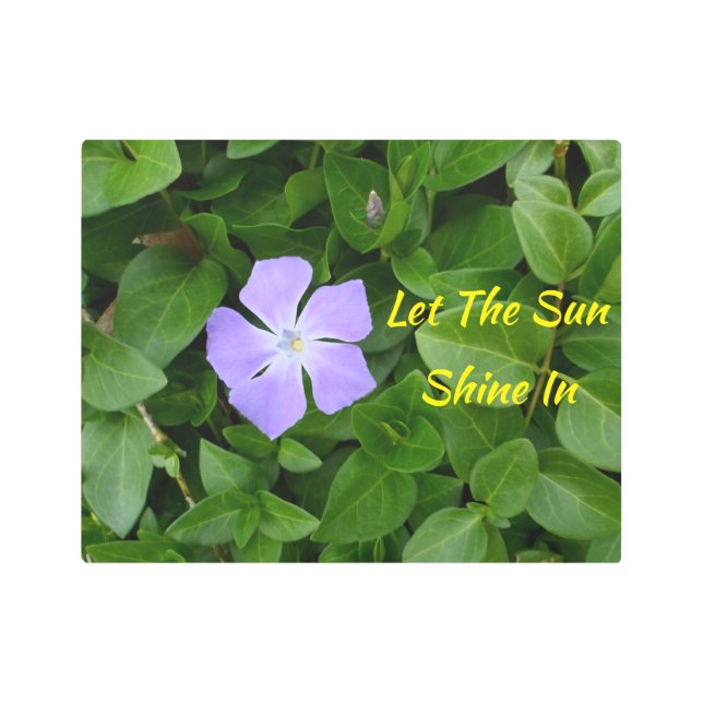 Impresión En Metal Flor morada pequeña (Anverso)