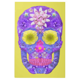 Impresión En Metal Flor Skull 5