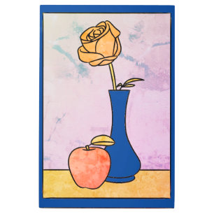 Impresión En Metal Flor y manzana