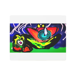 Impresión En Metal Flor y rana primaverales