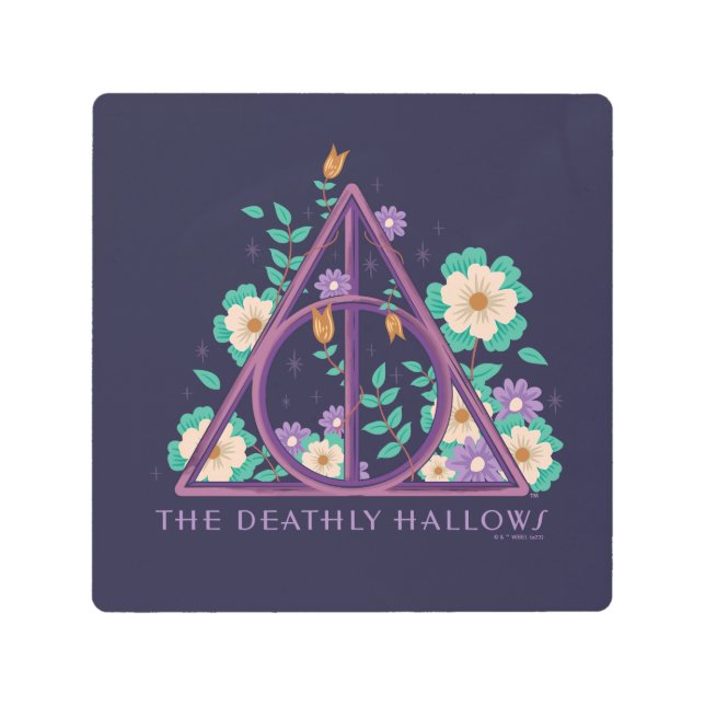 Impresión En Metal Floral Deathly Hallow Graphic (Anverso)