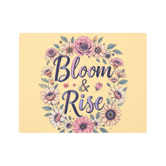 Impresión En Metal Florecer y Crecer