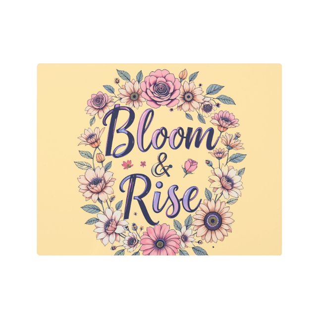 Impresión En Metal Florecer y Crecer (Anverso)