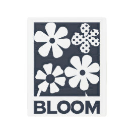 Impresión En Metal florecimiento azul