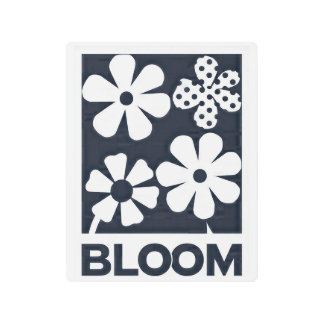 Impresión En Metal florecimiento azul