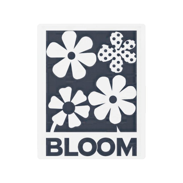 Impresión En Metal florecimiento azul (Anverso)