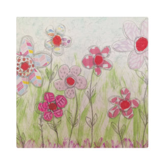 Impresión En Metal Flores con patrones rosados