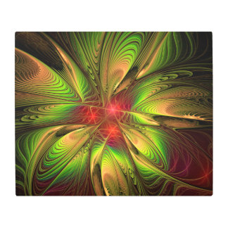 Impresión En Metal Flores de fantasía fractal blandas y tendientes