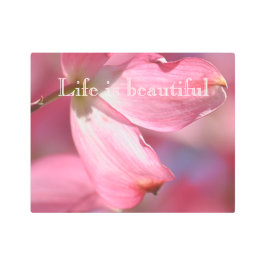 Impresión En Metal Flores de madera de color rosa