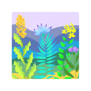 Impresión En Metal Flores del desierto