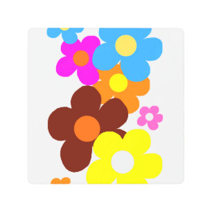 Impresión En Metal Flores felices