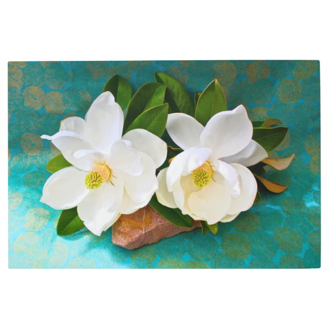 Impresión En Metal Flores | Flor de Magnolia (Anverso)