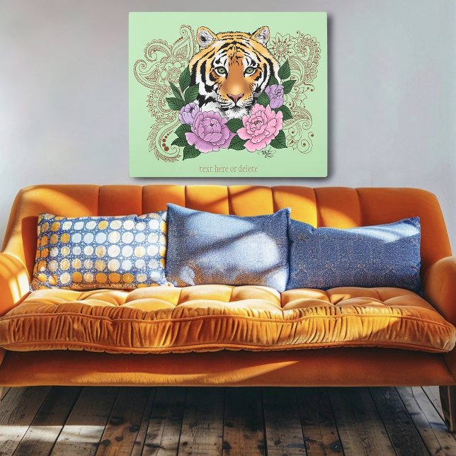 Impresión En Metal Flores moradas rosadas del tigre Henna (Subido por el creador)