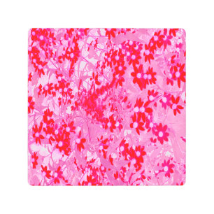 Impresión En Metal Flores rojas de bonito