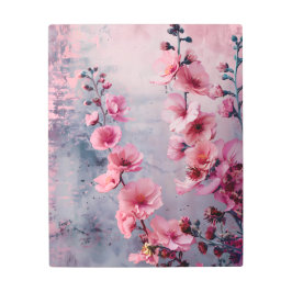 Impresión En Metal Flores rosadas florecientes