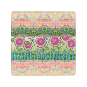 Impresión En Metal Flores rosas