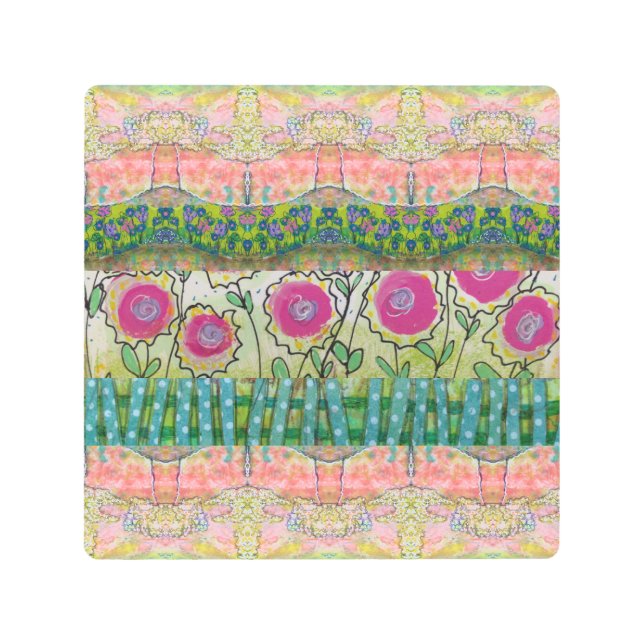 Impresión En Metal Flores rosas (Anverso)