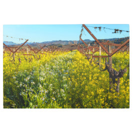 Impresión En Metal Flores silvestres de viñedo