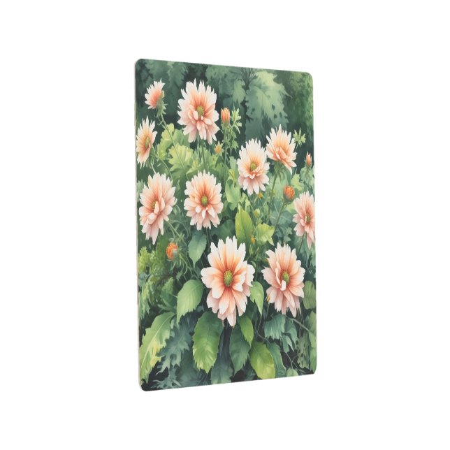 Impresión En Metal Flores Verdor Elegante Acuarela (3/4)