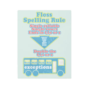 Impresión En Metal Floss Rule Phonics Learning English Language