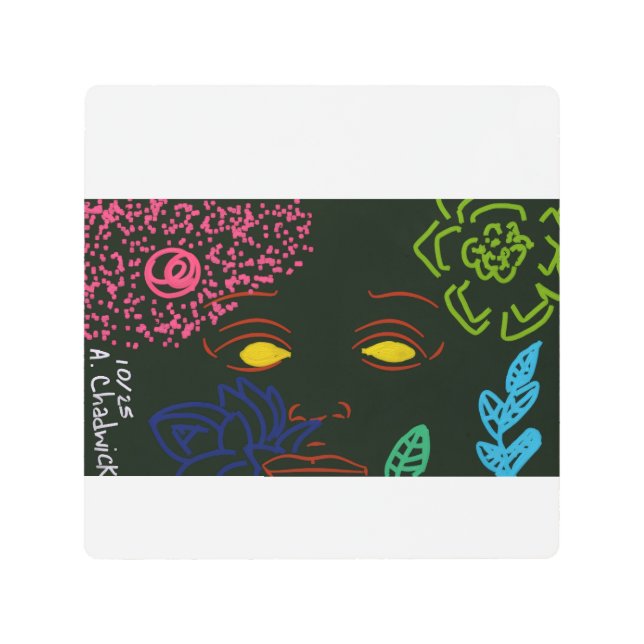 Impresión En Metal Flower Metalizado Wall Art (Anverso)