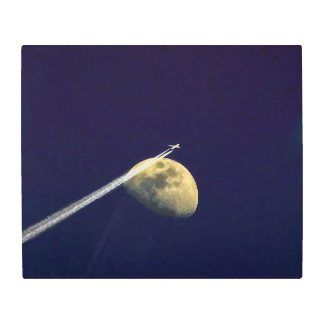 Impresión En Metal Flying Past The Moon (Anverso)