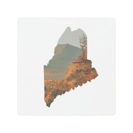 Impresión En Metal Foliage otoñal en Katahdin en Maine