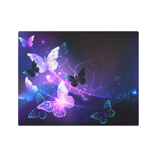 Impresión En Metal Fondo con mariposas nocturnas (Anverso)