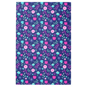 Impresión En Metal Fondo de patrón floral corto