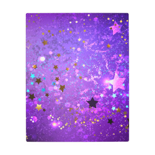 Impresión En Metal Fondo de Relieve metalizado púrpura con estrellas