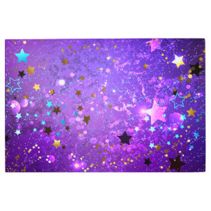 Impresión En Metal Fondo de Relieve metalizado púrpura con estrellas