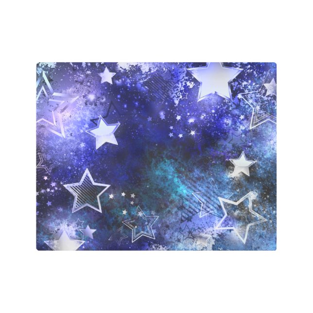 Impresión En Metal Fondo espacial con estrellas (Anverso)