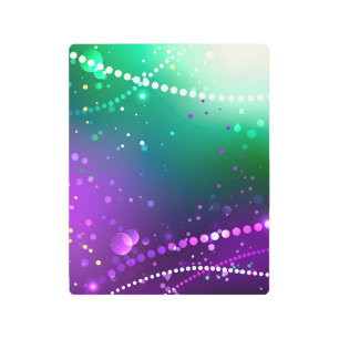 Impresión En Metal Fondo morado festivo Mardi Gras