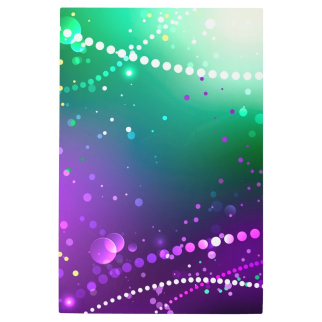 Impresión En Metal Fondo morado festivo Mardi Gras (Anverso)