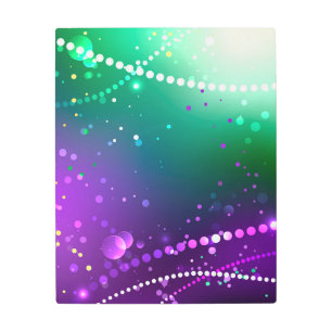 Impresión En Metal Fondo morado festivo Mardi Gras